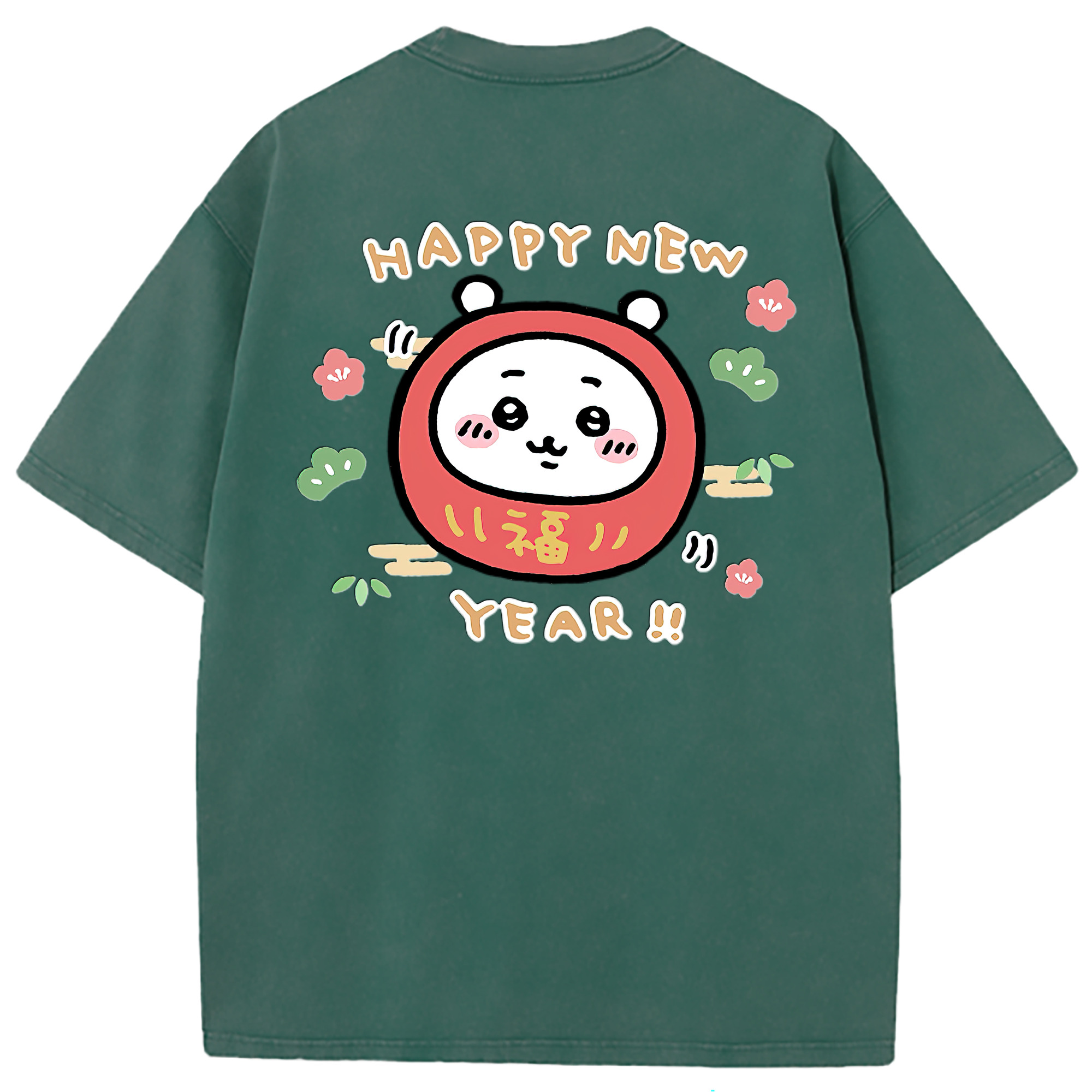 （画像用） ちいかわ ちいかわ Chii-kawa chiikawa 綿100% ヴィンテージ風 半袖Tシャツ（背面プリント）